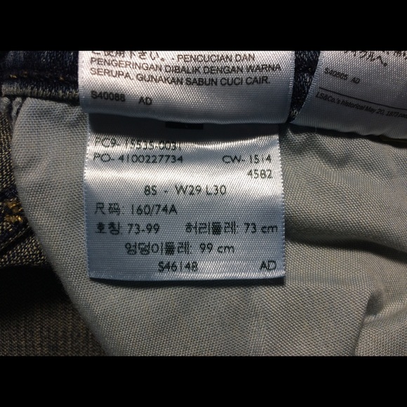 Levi's Curvy 529 Bootcut Sz8 - Picture 5 of 5